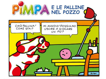 pimpa e le palline nel pozzo